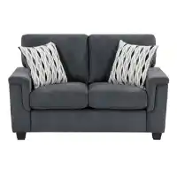 Homelegance Chelsea Dark Grey Chenille Loveseat