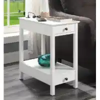 Acme Byzad White Side Table