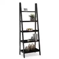 Powell Black 5-Shelf Bookcase