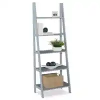 Powell Grey 5-Shelf Bookcase