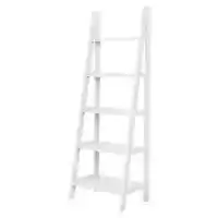 Powell White 5-Shelf Bookcase