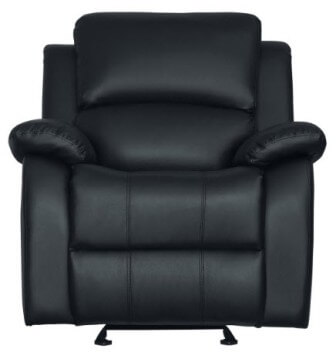 Homelegance Clarkdale Black Faux Leather Recliner
