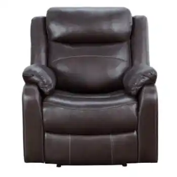 Homelegance Yerba Dark Brown Microsuede Lay-Flat Recliner