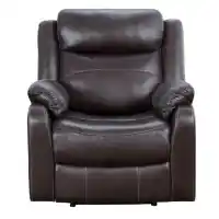 Homelegance Yerba Dark Brown Microsuede Lay-Flat Recliner