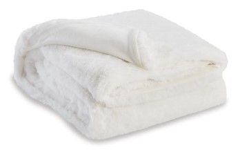 White Faux Fur Throw Blanket