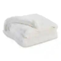 White Faux Fur Throw Blanket