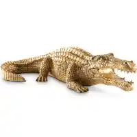 Ashley Gold Alligator Sculpture