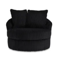 Ashley Lux Black Swivel Chair