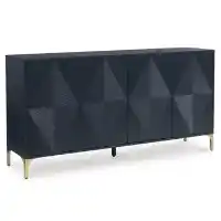 Ashley Lenovo Dark Blue & Gold Console Cabinet