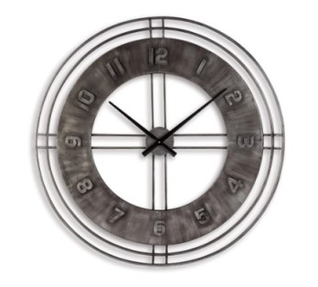 Ashley 36-Inch Metal Wall Clock