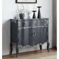 Acme Distressed Black Console Cabinet