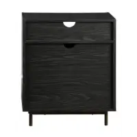 Stanley Ranger Graphite Console Cabinet with Fluted Glass Doors & USB