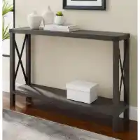Stanley Ranger Sable & Metal X Style Console Table
