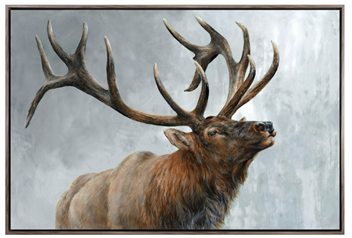 Streamline Rising Bull Elk 30 x 45 Wall Art