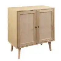 Stanley Ranger Pine & Rattan Console Cabinet