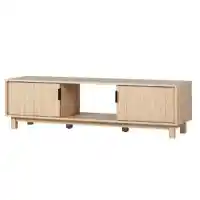 Stanley Ranger Coastal Oak Finish 70-Inch TV Stand with Reeded Door Accents