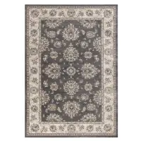KAS Avalon Grey & Ivory Kashan Area Rug 5-3 x 7-7