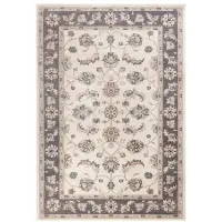 KAS Avalon Ivory & Grey Area Rug 5-3 x 7-7
