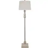 Crestview Tuscan Distressed Taupe Floor Lamp