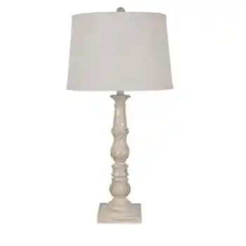 Crestview Tuscan Distressed Taupe Table Lamp (blemished bottom)