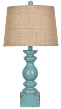 Crestview Distressed Blue Table Lamp