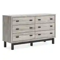 Ashley Vargas Grey Wood-Look 6-Drawer Dresser