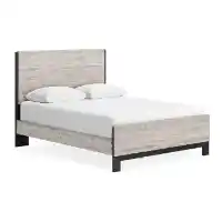 Ashley Vargas Grey Wood-Look Queen Bed