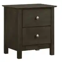 New Classic Grey 2-Drawer Nightstand