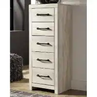 Ashley Camden Distressed White Wood-Look Narrow Chest