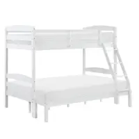 Homelegance Lani White Twin Over Full Bunk Bed