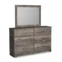 Ashley Blakely Grey Brown 6-Drawer Dresser with Mirror