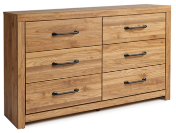Ashley Phillips Light Brown Wood-Look 6-Drawer Dresser