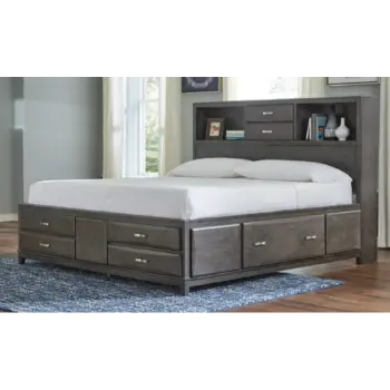 Ashley Caitlin Queen Storage Bed