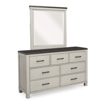 Ashley Dearborn Two-Tone Dresser with Mirror