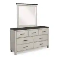 Ashley Dearborn Two-Tone Dresser with Mirror