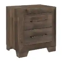 Emerald Peyton Wood-Look 2-Drawer Nightstand