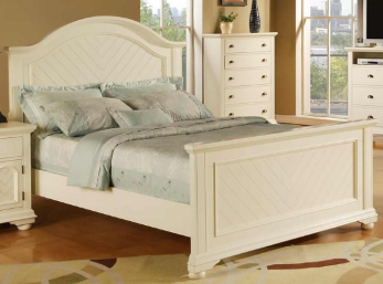 Elements International Brook White Twin Bed