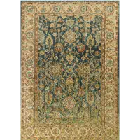 KAS Casablanca Teal Sand Cyrus Area Rug 5-3 x 7-7