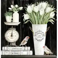 Streamline Tulips & Scales 24x24 Wall Art