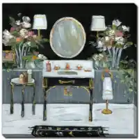 Streamline Femme Noir Bath II 16x16 Wall Art
