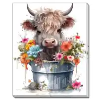 Streamline Baby Highland Cow I 16x20 Wall Art