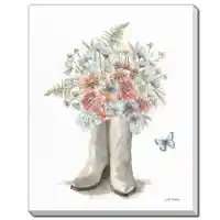 Streamline Floral Boots I 16x20 Wall Art