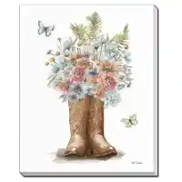Streamline Floral Boots II 16x20 Wall Art