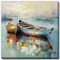 Streamline Sunset Voyage I 24x24 Wall Art