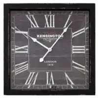 Yosemite Home Kensington Black Square Wall Clock