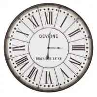Yosemite Home Distressed White 48-Inch Wall Clock