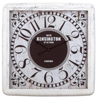 Yosemite Home Kensington White Squared Wall Clock