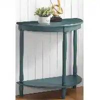Furniture of America Menton Dark Teal Half-Round Accent Console