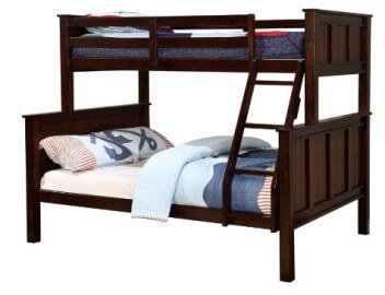 Furniture of America Cappuccino Finish Squared Twin Over Full Bunk Bed