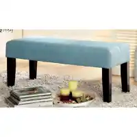 Furniture of America Light Aqua Blue Bench